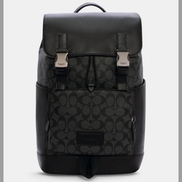 Coach Track Backpack In Signature Canvas - Picture 1 of 4